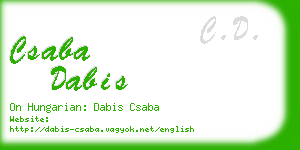 csaba dabis business card